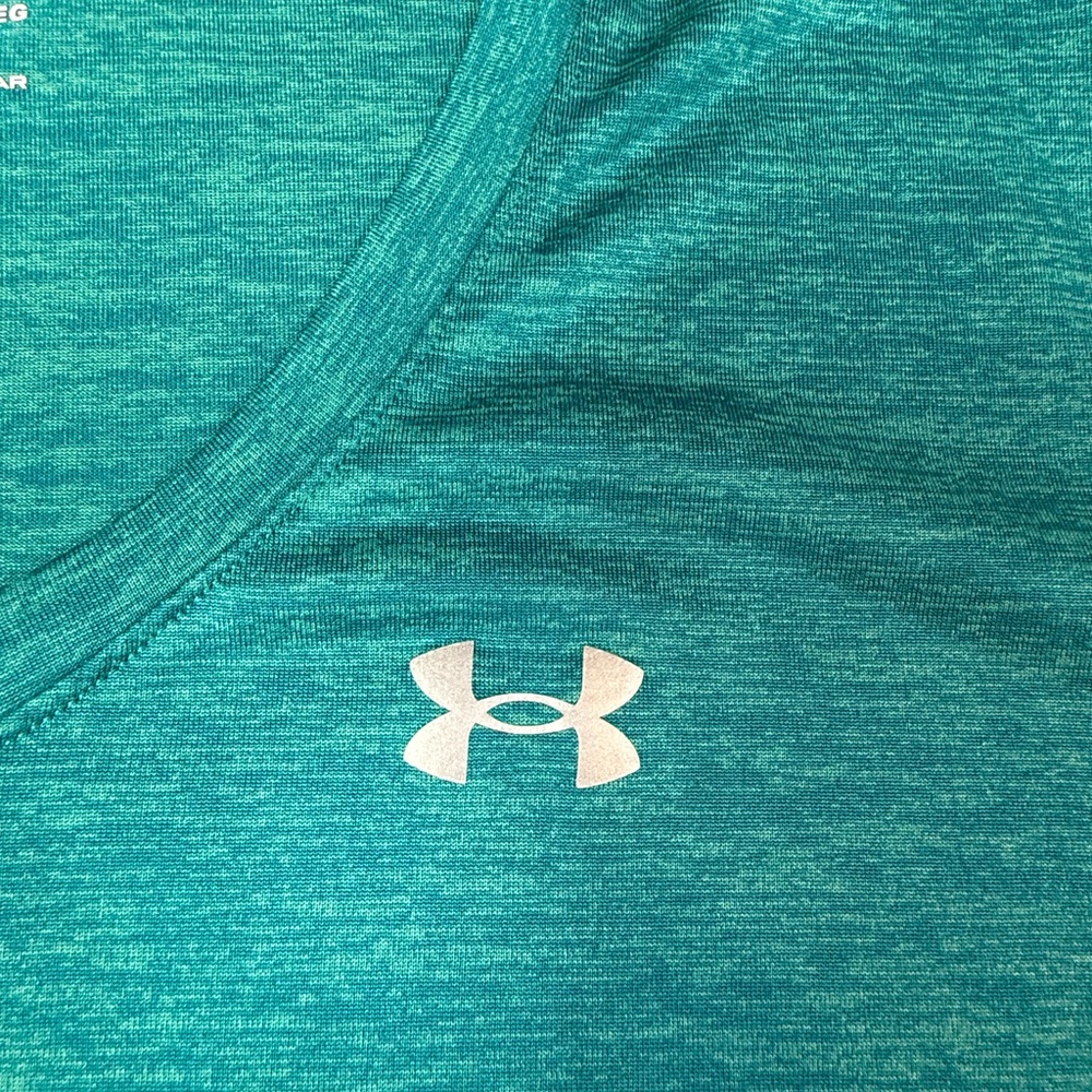 Under Armour Women's Short Sleeve Teal Tee - Picture 3 of 5